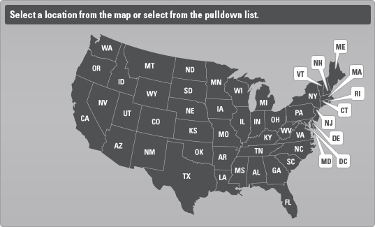 Map of the United States