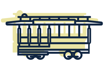 An illustration of a trolley.