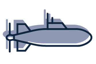 An illustration of a submarine.