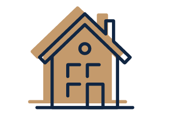 An illustration of a small house.