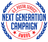 Emblema del premio Next Generation Campaign Award de USPS.
