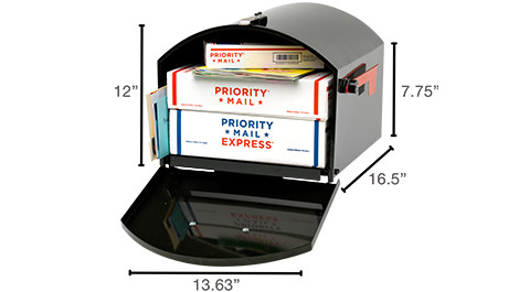 Image of a Next Generation Mailbox with it's dimensions