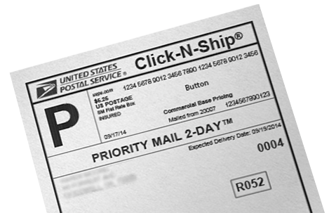 USPS Priority Mail shipping label