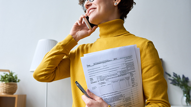 Image of a tax documents.