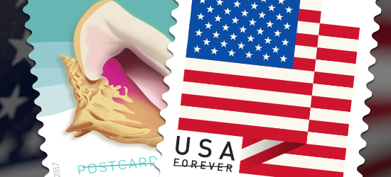 Image of the various stamps.