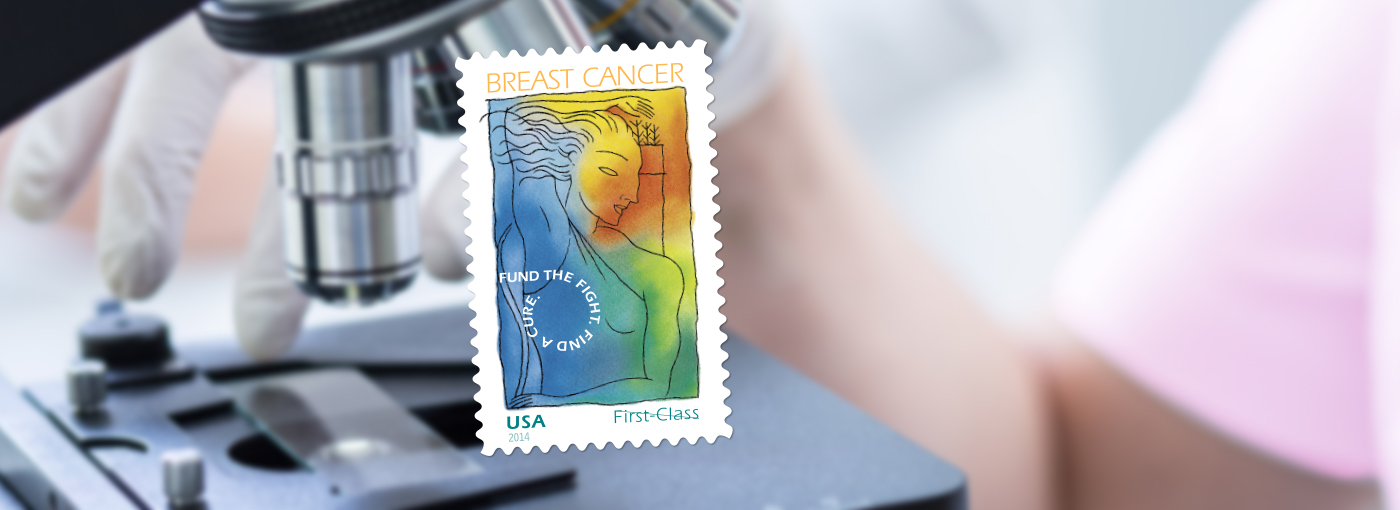 Image of Breast Cancer Research stamp.