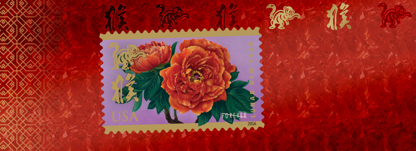 Image of Year of the Monkey Stamps.