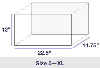Extra Large PO Box, Size 5, diagram: 12\