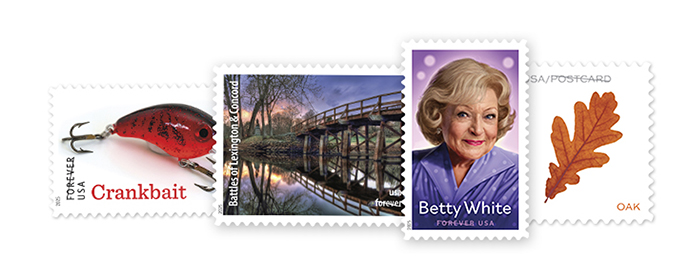 Forever Stamps available from The Postal Store.