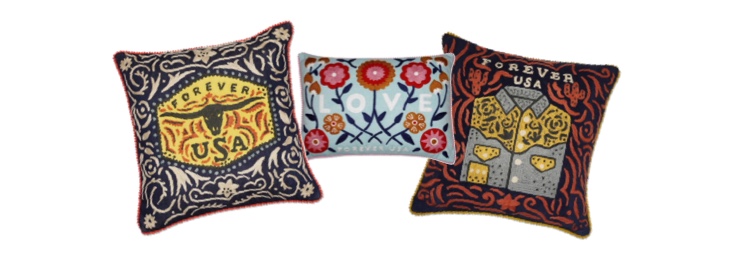 Decorative pillow gifts available in the Postal Store.