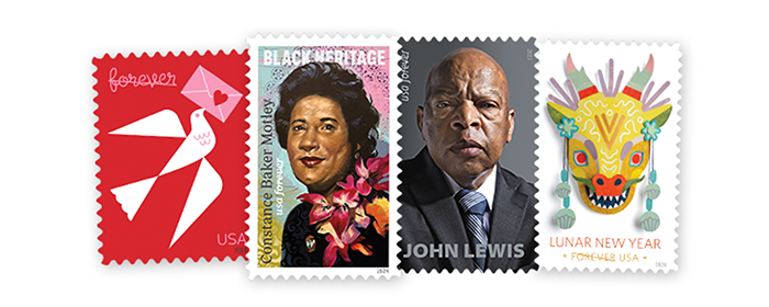 Forever Stamps available from The Postal Store.