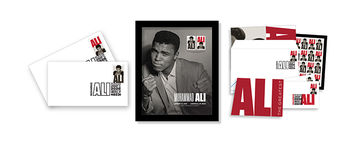 Muhammad Ali Mementos available in The Postal Store.
