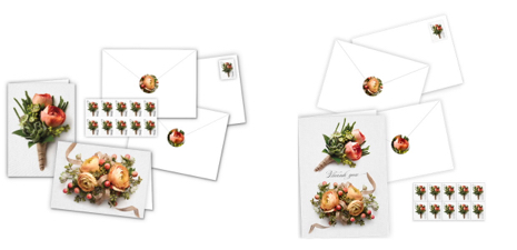 Floral notecards.