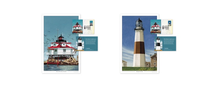 Stamp art prints in the Postal Store.