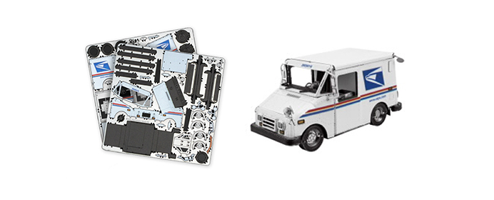 The Postal Store 提供 Metal Earth 3D USPS LLV Model Kit。