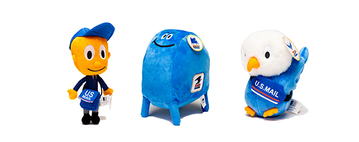 Plushies available in the Postal Store.