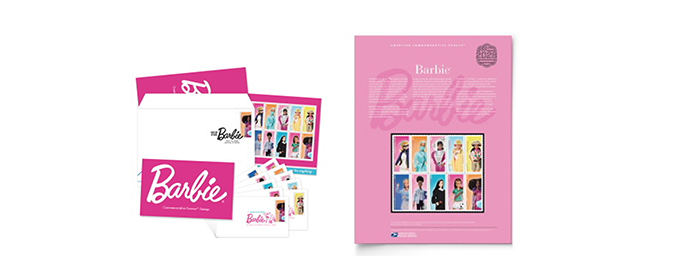 Barbie Mementos available in The Postal Store.