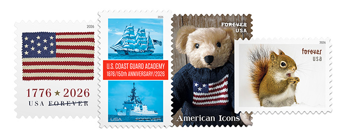 Forever Stamps available from The Postal Store.