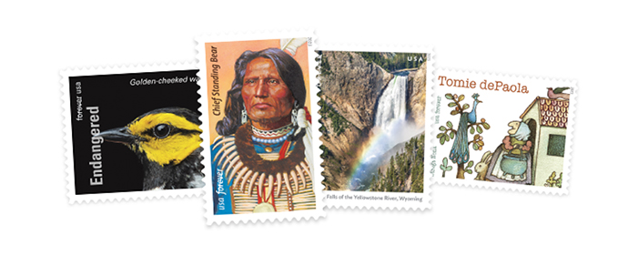 Forever Stamps available from The Postal Store.