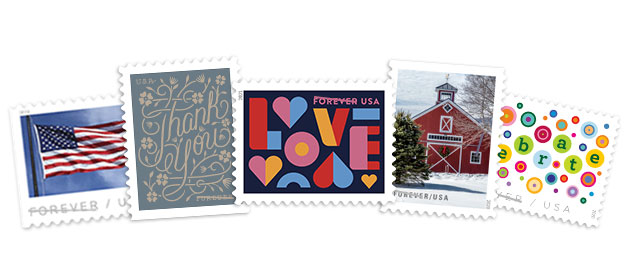 Assorted stamps available in The Postal Store.