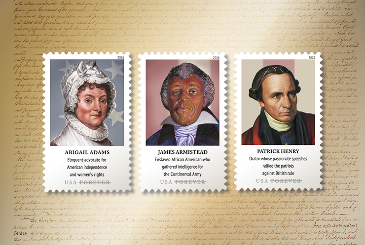 Figures of the American Revolution Commemorative Forever Stamp.