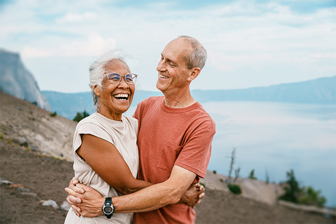 Two people enjoying a vacation.