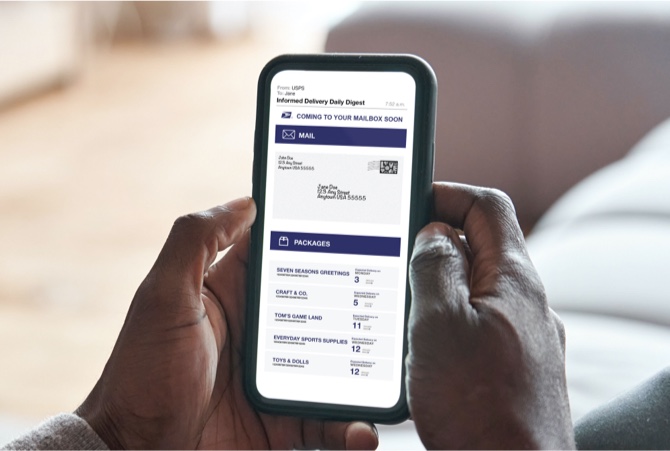 Informed Delivery Daily Digest email on a smartphone.