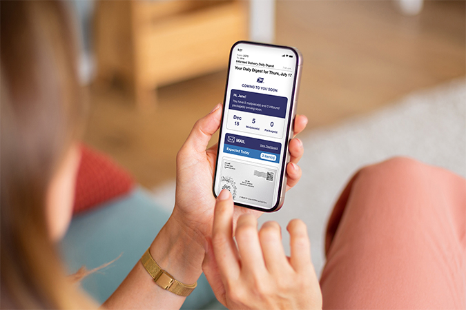 An Informed Delivery preview email on a smartphone.