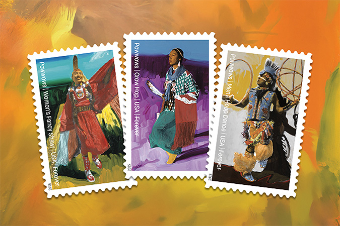 Powwows: Celebrating Native American Culture Forever Stamps.
