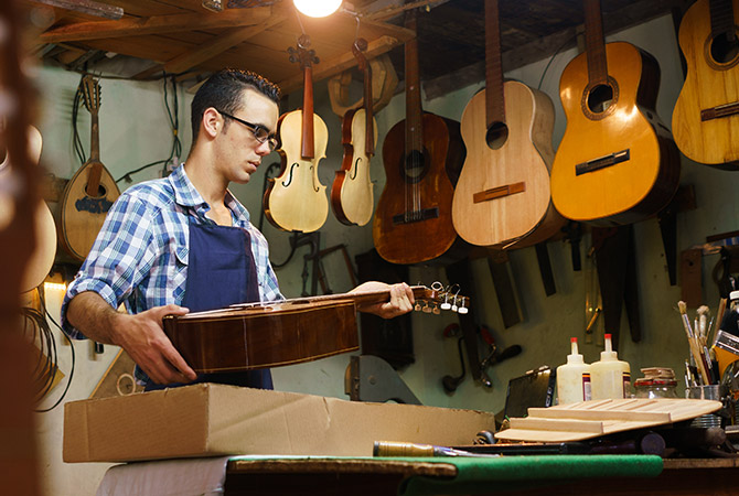 Small business owner preparing to ship with USPS.