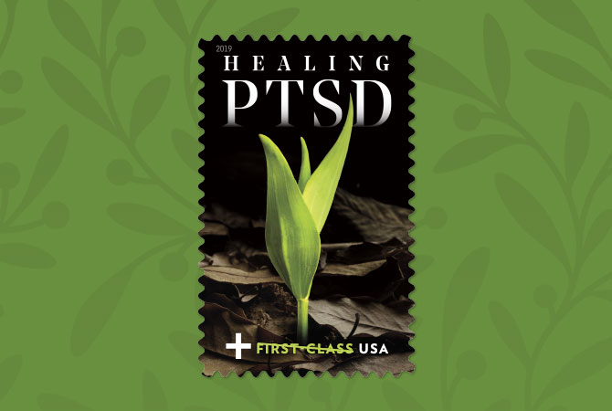Image of a PTSD Forever stamp.