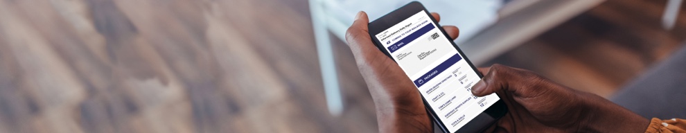 Smartphone open to the informed delivery application.