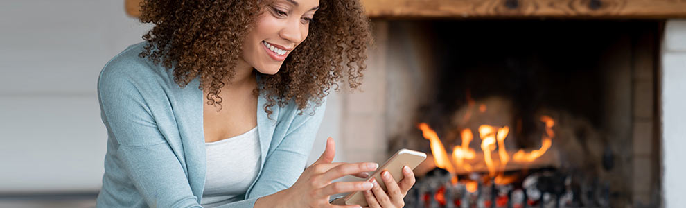 Smartphone open to the informed delivery application.