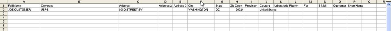 This image represents the Failed Records page. The table has a row number column indicating the original row number that failed in the imported .csv file and an error column which details why a particular record failed. The following hyperlinks on the screen are: row number which, when clicked, displays the original address on the bottom half of the screen. The following buttons are on this screen: Export Error Log (text file), Export Failed Address (new .csv file), and Finished.