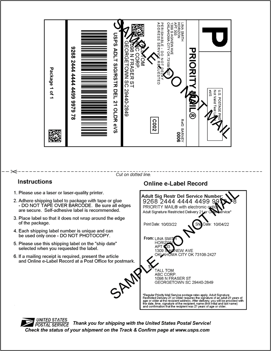 Usps Shipping Label Size Requirements - Ythoreccio