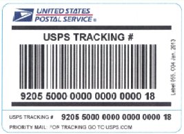 USPS Tracking preprinted label