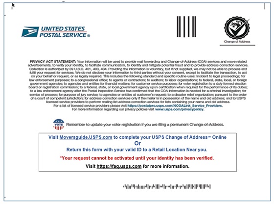 How do i set up a new address with usps What Does Ps Form 3575 Mail Forwarding Change Of Address Order Look Like
