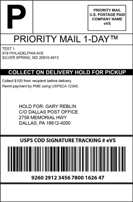 Priority Shipping Label