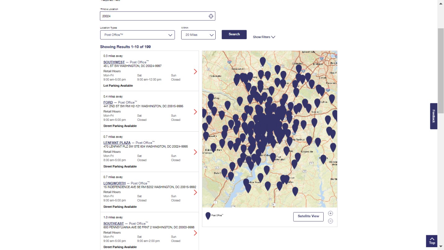 Find USPS® Locations