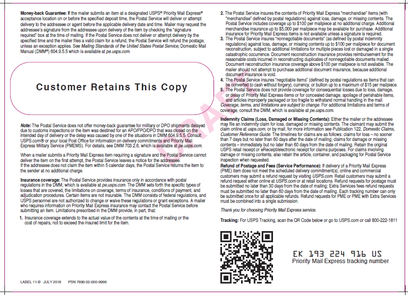 What are Priority Mail Express® Service Commitments/Guarantees?