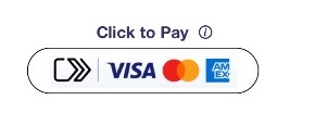 The icon for Click to Pay described as being "comprised of a pentagon design oriented on its side with a stylized depiction of a fast forward symbol on the right, formed by a continuous line." From https://www.emvco.com/wp-content/uploads/2019/06/EMV-SRC-Payment-Icon-Reproduction-Requirements-v1.0-June-2019.pdf
