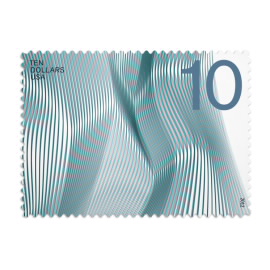 Ten Dollar Waves of Color Stamps