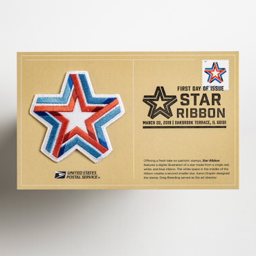 Star Ribbon Patch with Cancellation Card