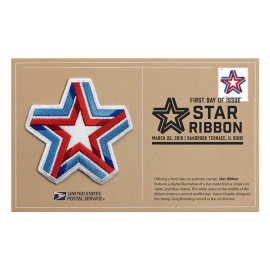 Star Ribbon Patch with Cancellation Card