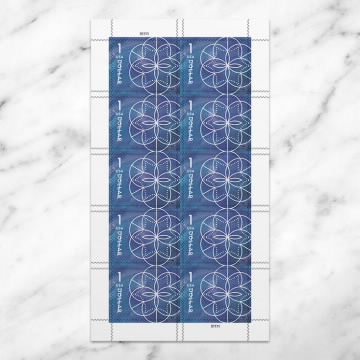 $1 Floral Geometry Stamps
