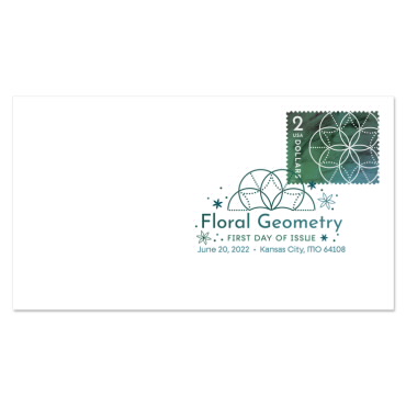$2 Floral Geometry Stamps Digital Color Postmark