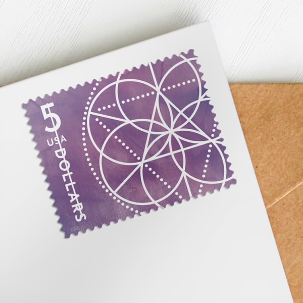 5 Floral Geometry Stamps