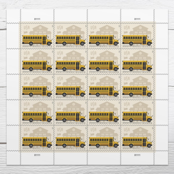 School bus stamps usps