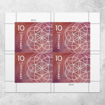$10 Floral Geometry Stamps