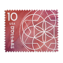 $10 Floral Geometry Stamps